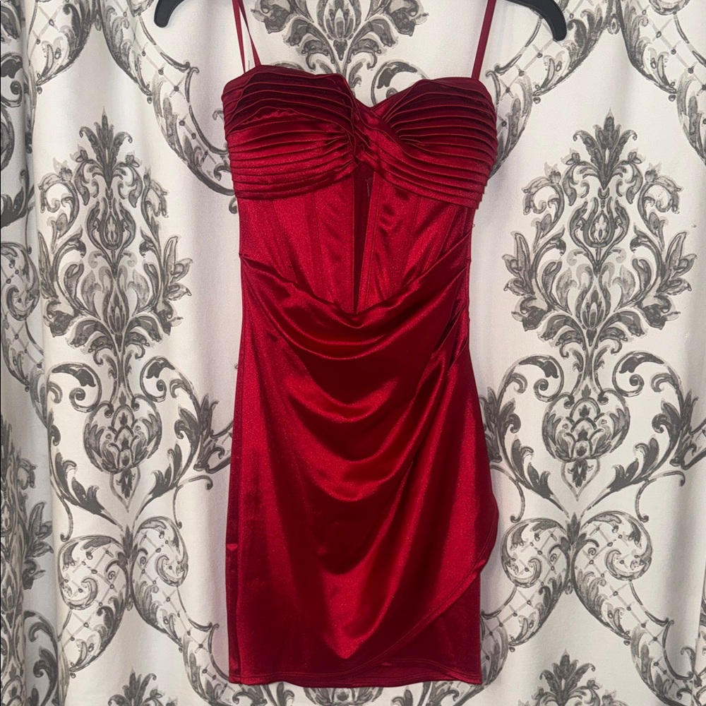 Emerald Sundae Red Corset Dress